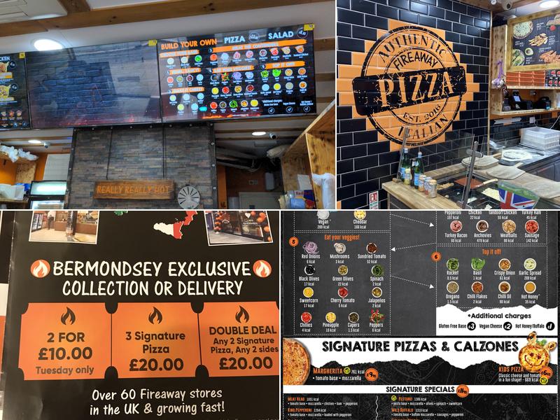 Fireaway Pizza Bermondsey Menu
