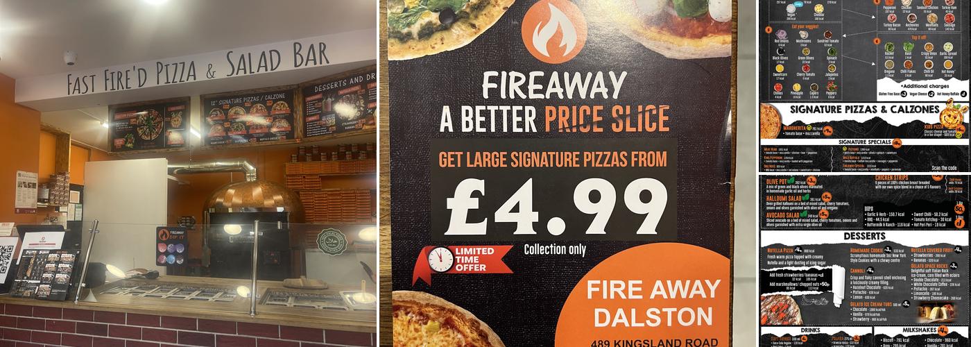 Fireaway Dalston Menu