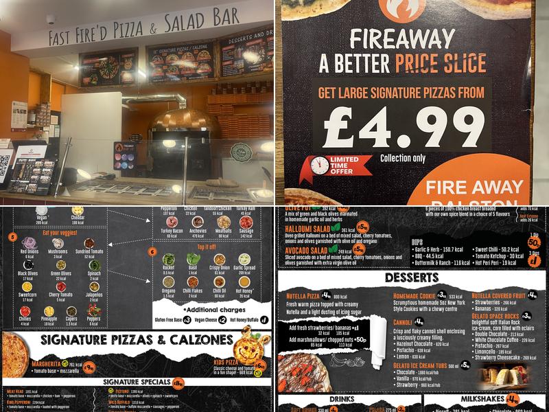 Fireaway Dalston Menu