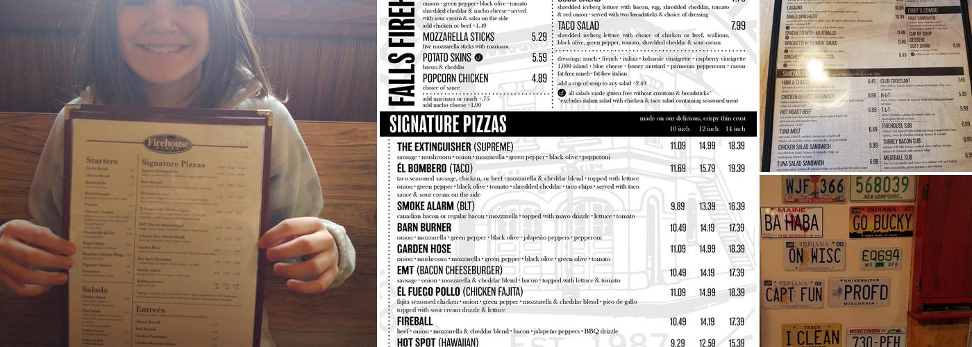 Falls Firehouse Pizza Menu