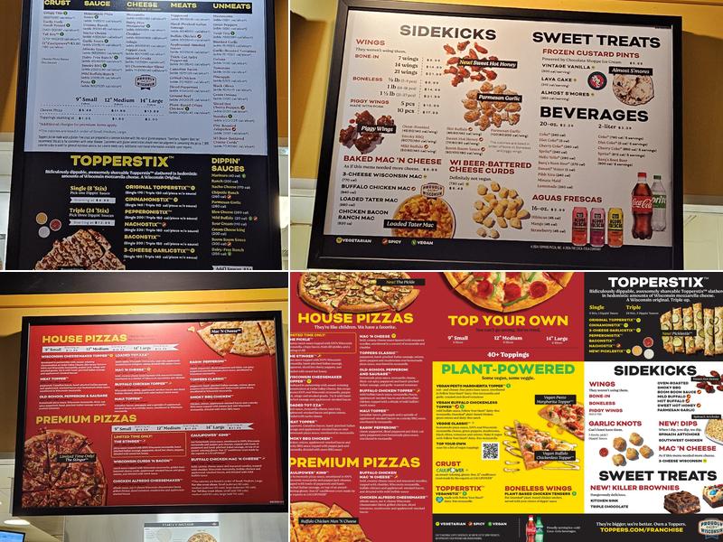 Toppers Pizza Menu