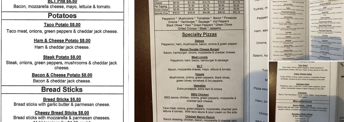 Foo-G's Pizza Menu