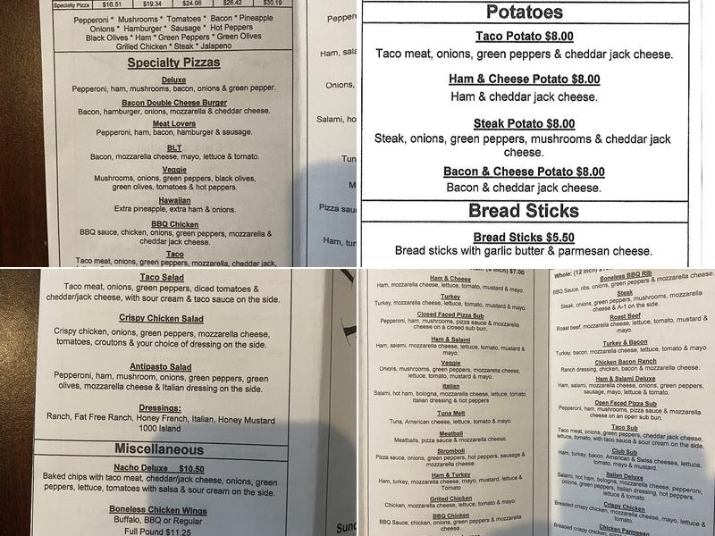Foo-G's Pizza Menu