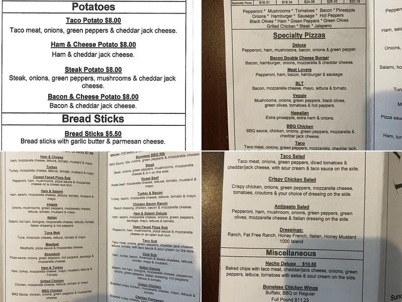 Foo-G's Pizza Menu