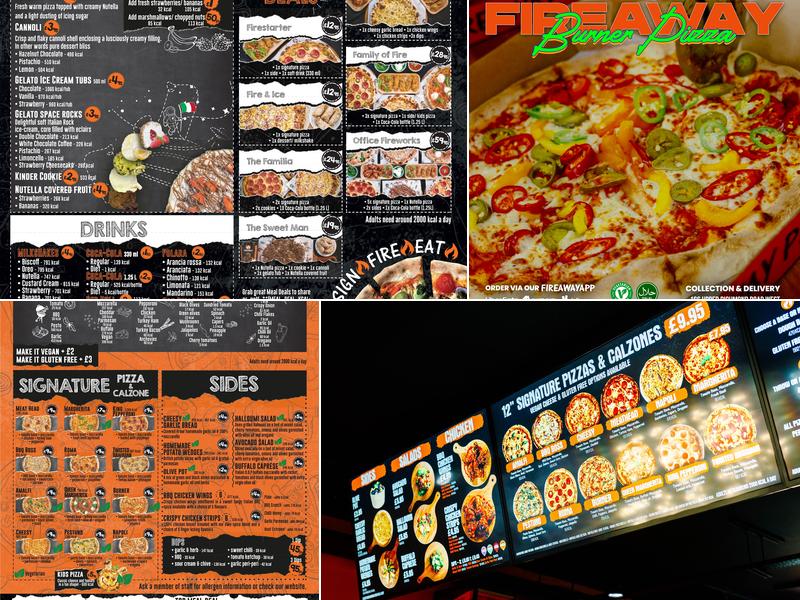 Fireaway Pizza East Sheen Menu