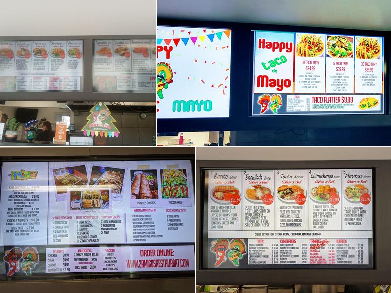 2 Amigos Restaurant Menu