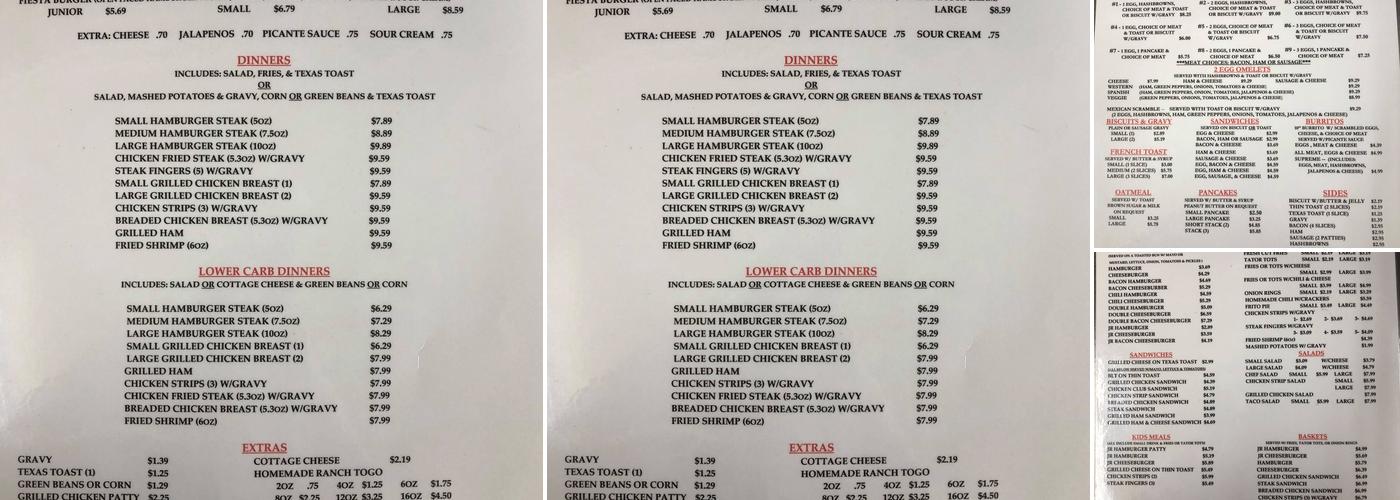 Keith & Sally's Cafe Menu