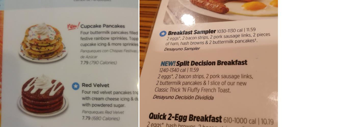 IHOP Menu