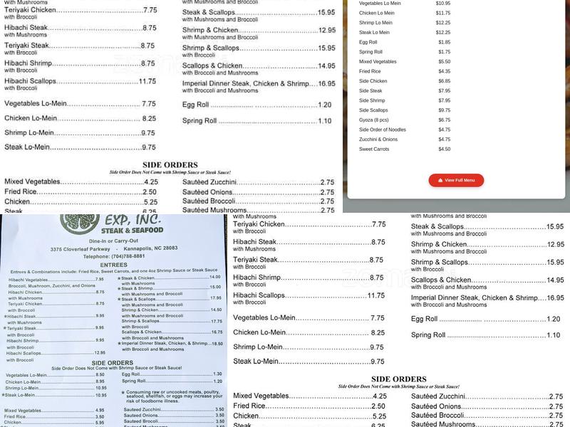 Tokyo Express Menu