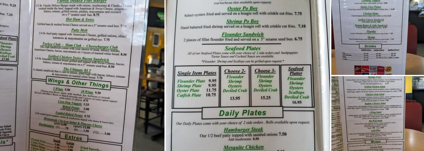 Field House BBQ Menu