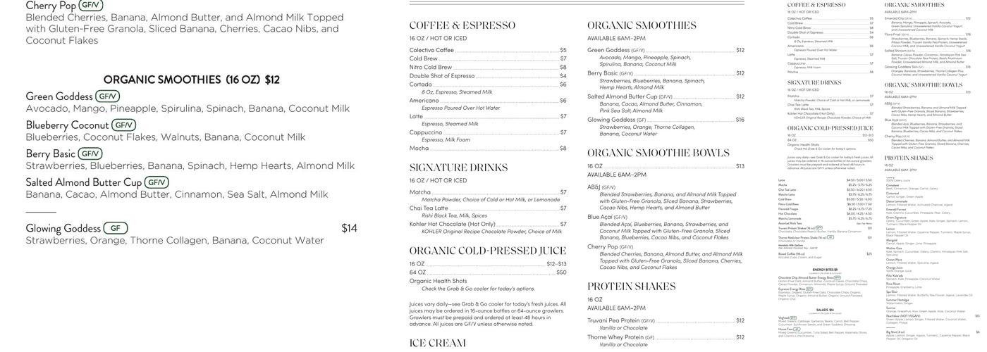 Awakening Menu