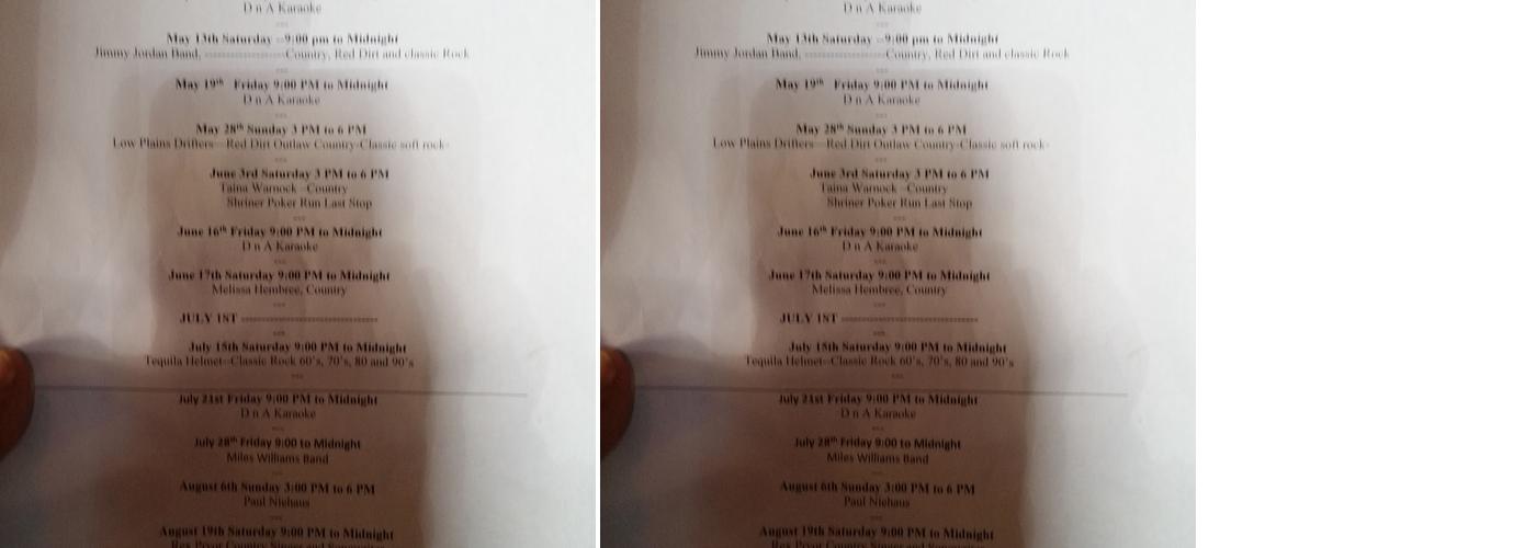 Rand-Shan's Bar Menu