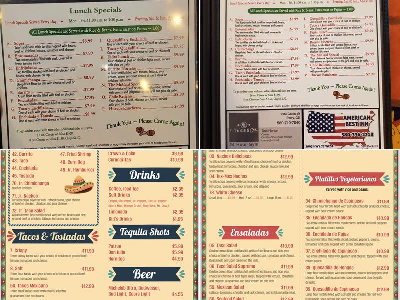 La Macarena Menu