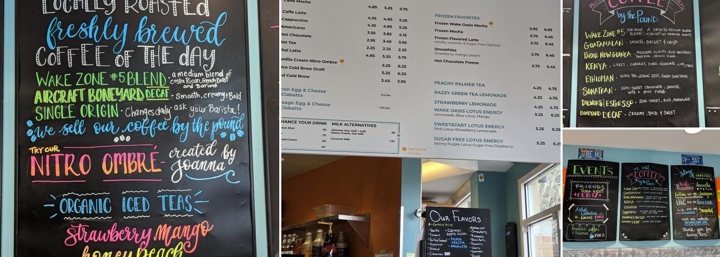 Wake Oasis Coffee Menu