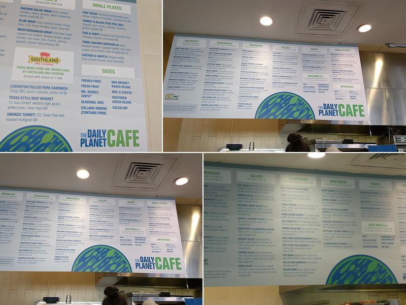The Daily Planet Cafe Menu