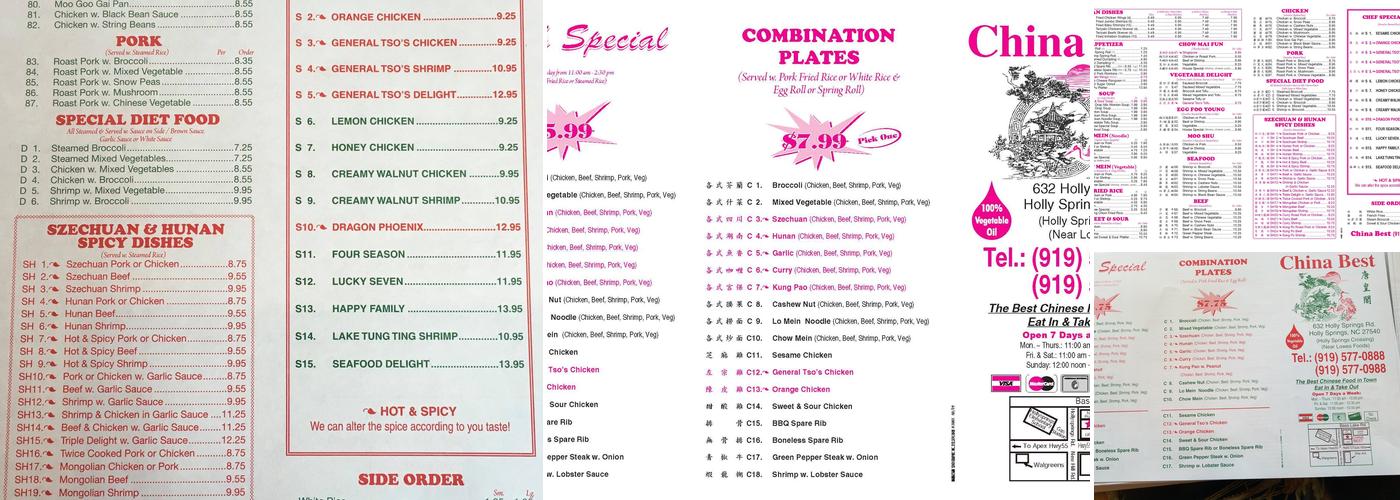 China Best Menu