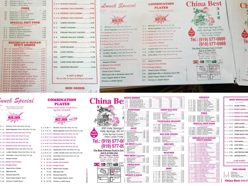 China Best Menu