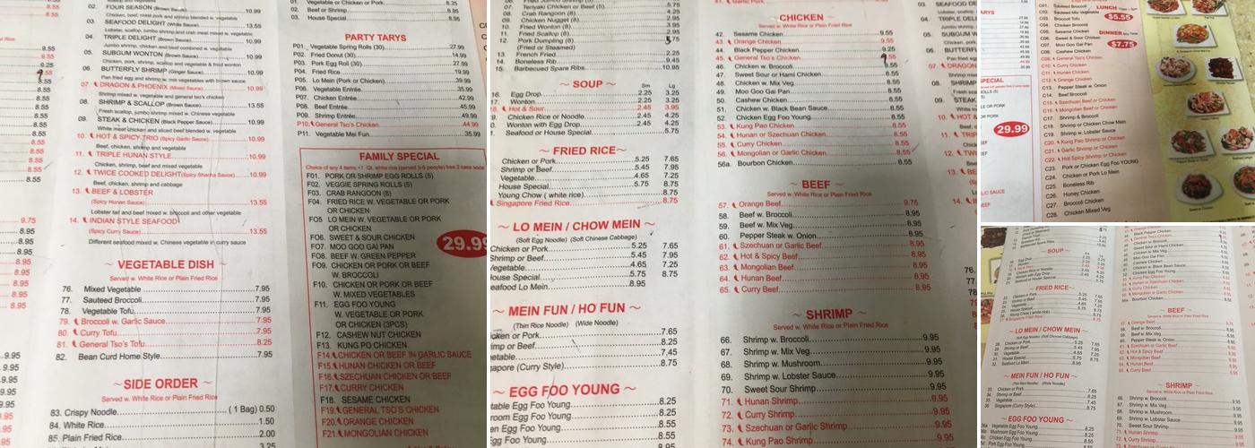 King Wok Menu