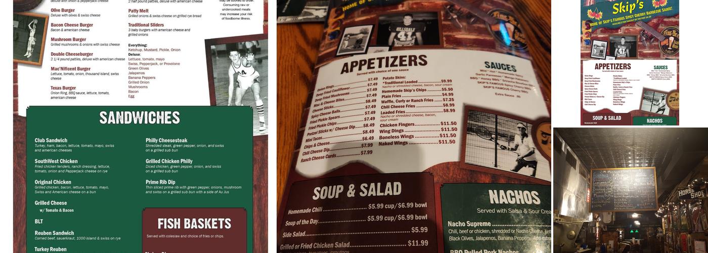 Skip's Come Back Inn Menu