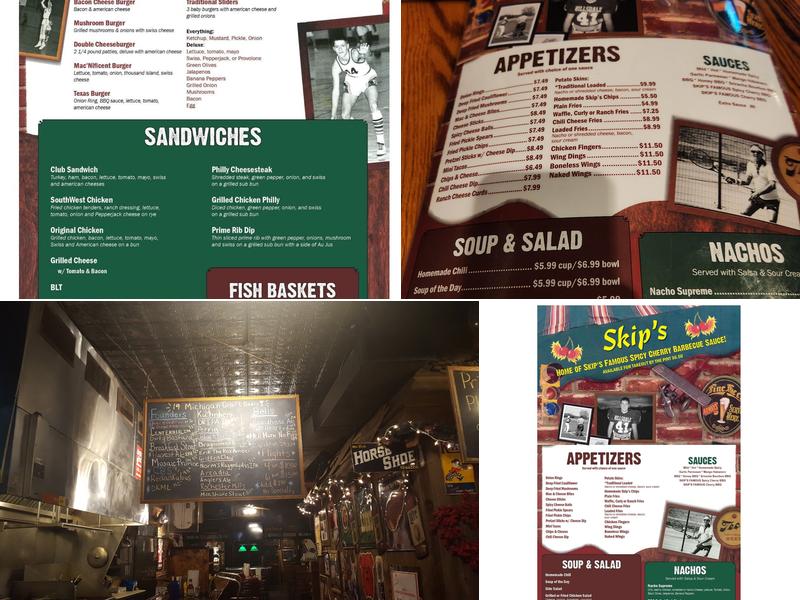 Skip's Come Back Inn Menu