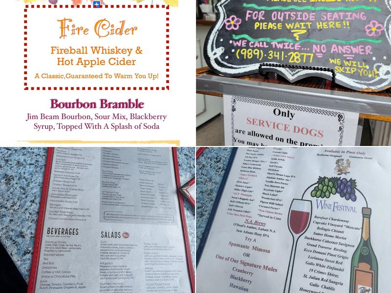 Tiffany's Food & Spirits Menu