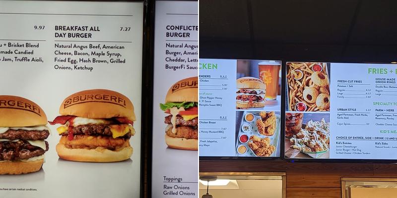 BurgerFi Menu
