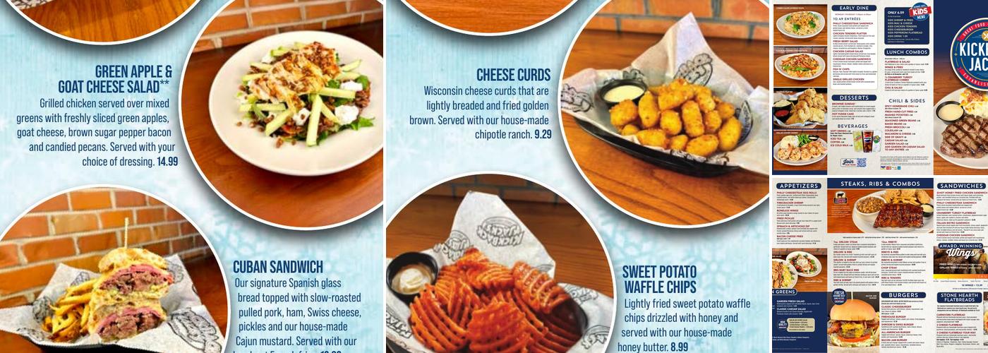 Kickback Jack's Menu