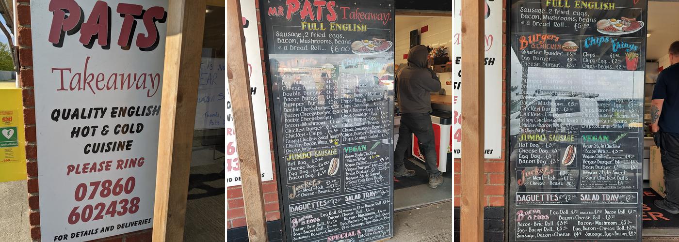 Mr Pats Menu