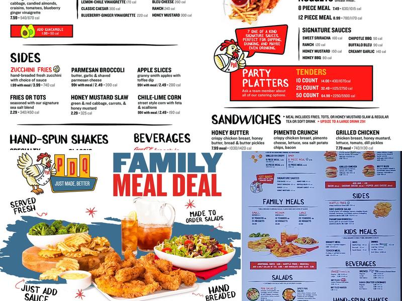 PDQ Chicken Menu