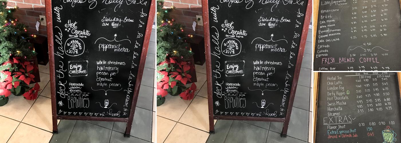 Emerson's Coffee Menu