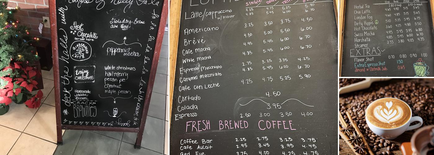 Emerson's Coffee Menu