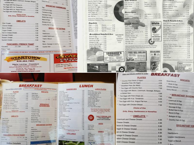 Dick's Cafe Menu
