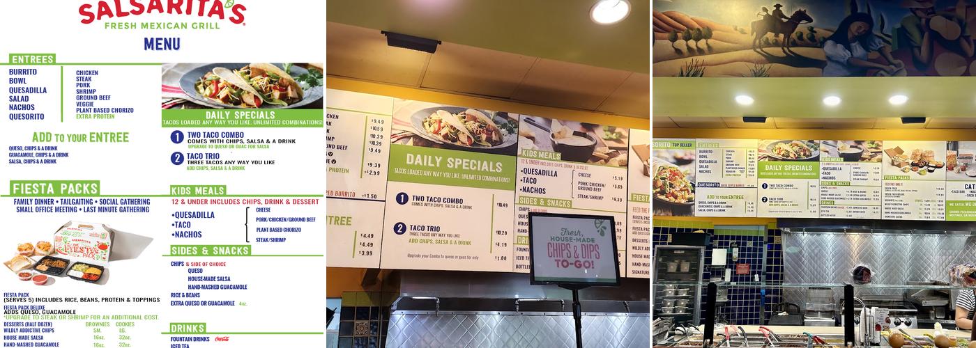 Salsarita's Fresh Mexican Grill Menu