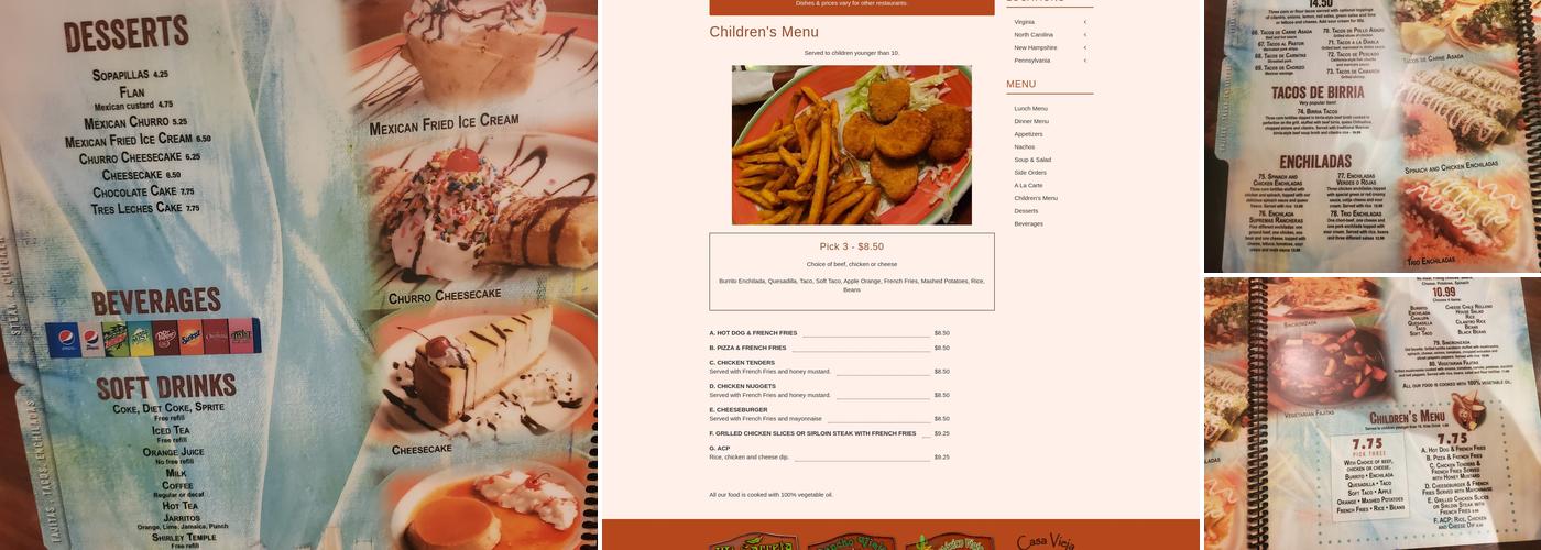 Mexico Viejo Mexican Grill Menu