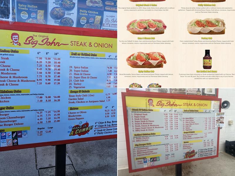 Big John Steak & Onion Menu