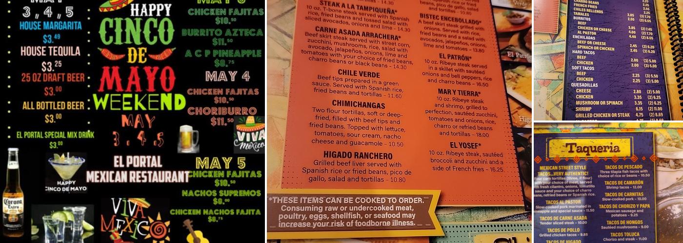 El Portal Mexican Grill Menu