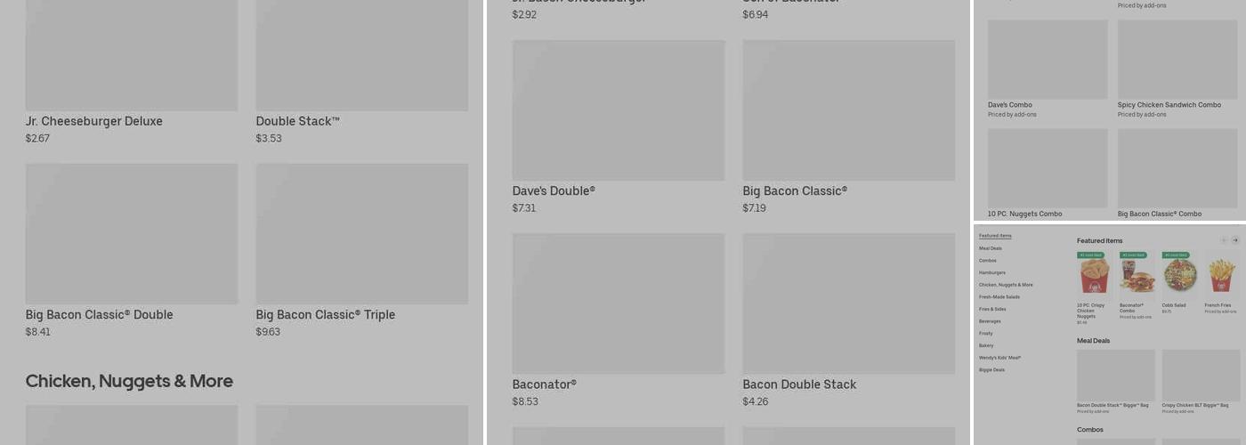 Wendy's Menu