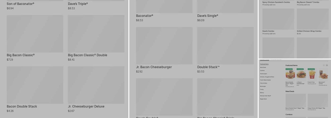Wendy's Menu
