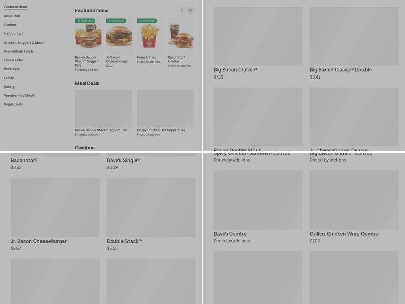 Wendy's Menu