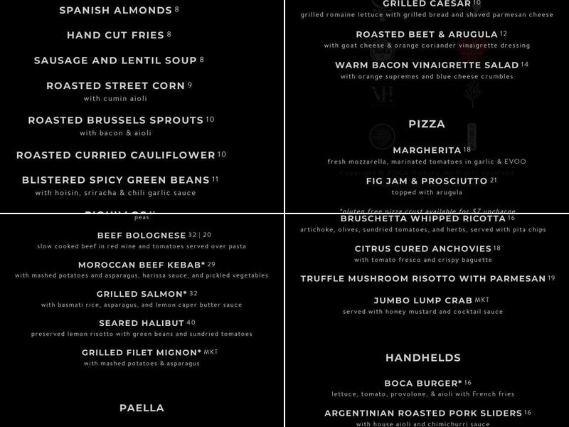 Boca Menu