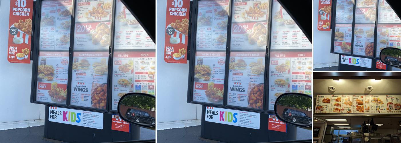 KFC Menu