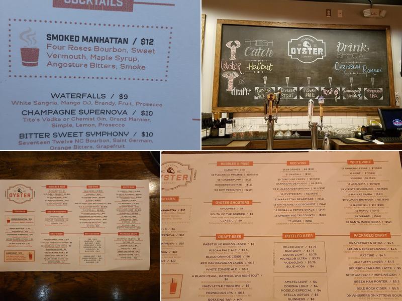 Standard Oyster Company Menu