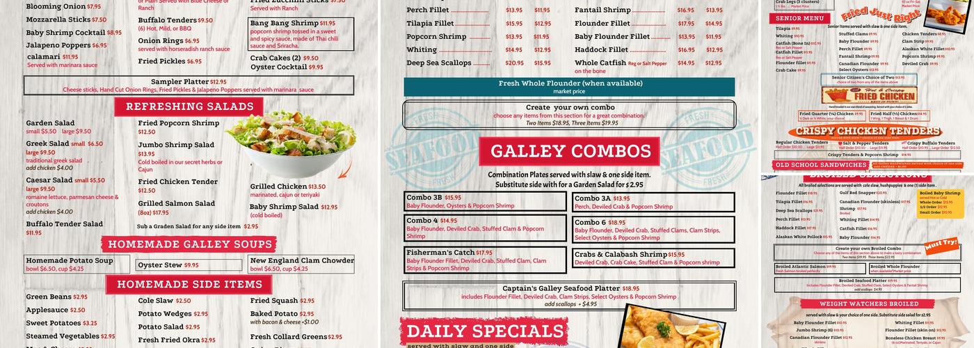 Captain's Galley Seafood-HICKORY Menu