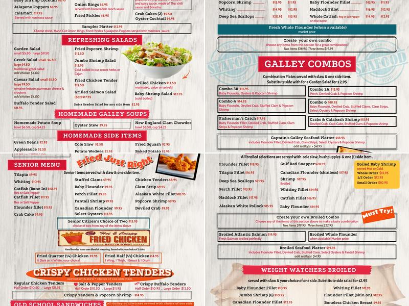 Captain's Galley Seafood-HICKORY Menu