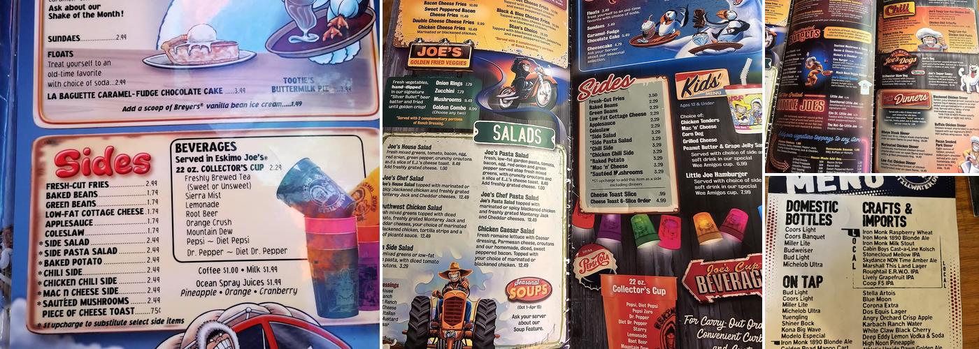 Eskimo Joe's Menu