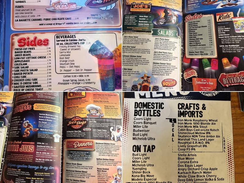 Eskimo Joe's Menu