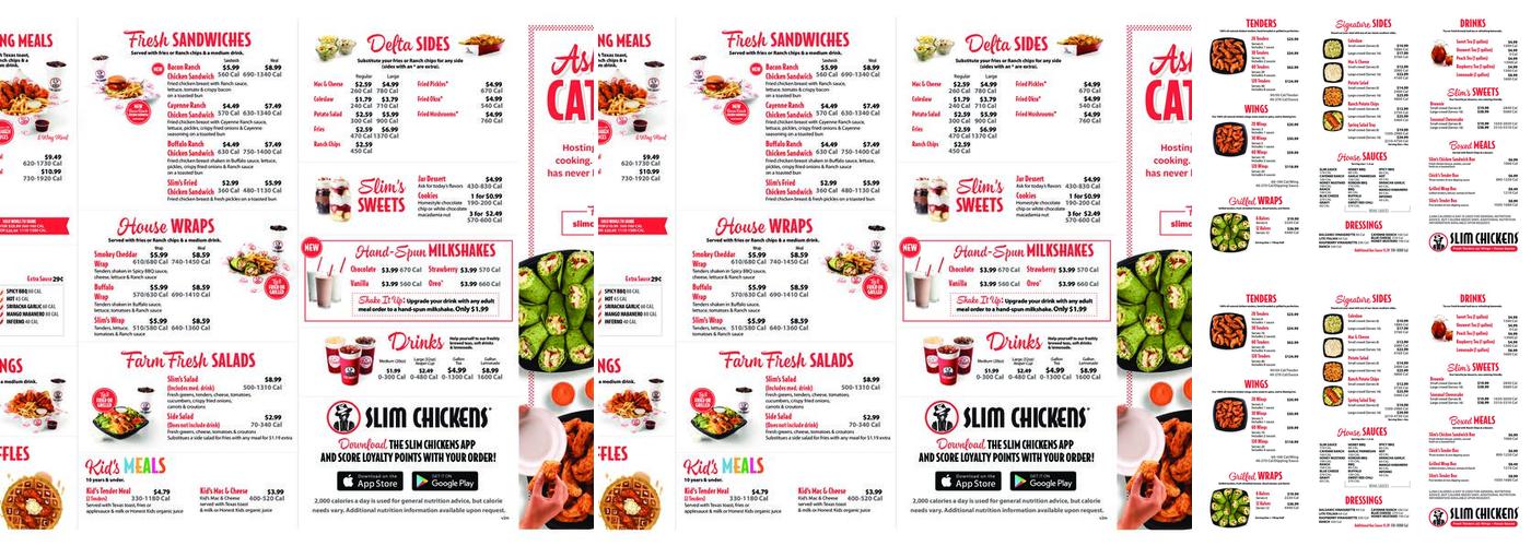 Slim Chickens Menu