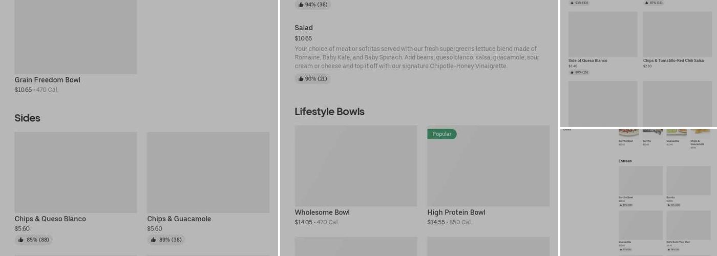 Chipotle Mexican Grill Menu