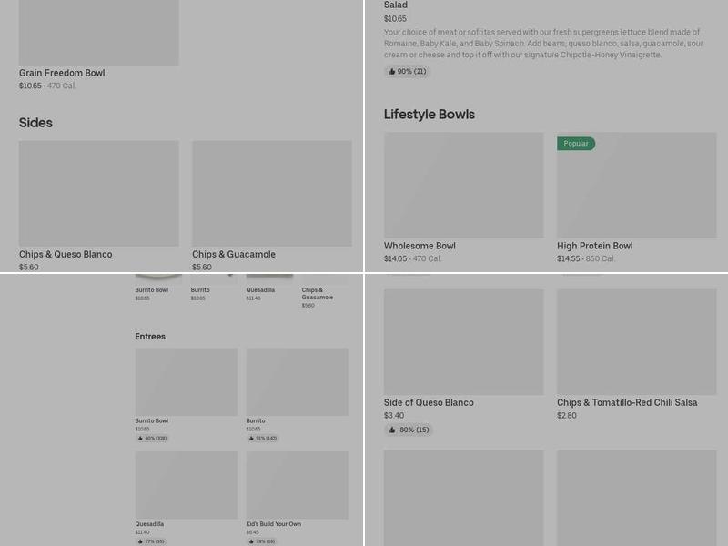 Chipotle Mexican Grill Menu