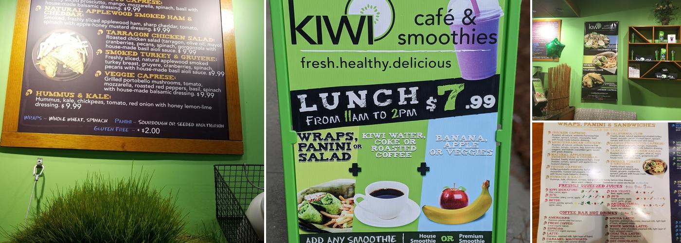 Kiwi Cafe And Smoothies Menu